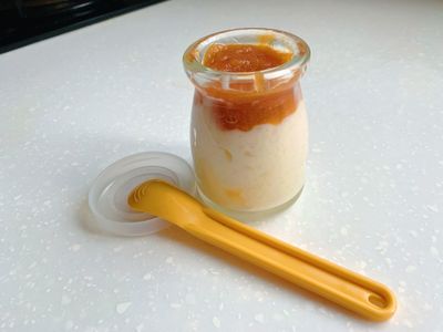 參考食譜 : ［寶寶副食品］寶寶米布丁