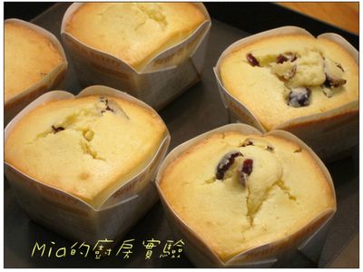 參考食譜 : 蔓越莓馬芬蛋糕