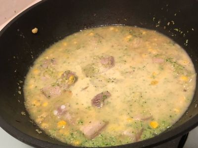 白醬蔬菜肉肉燴飯