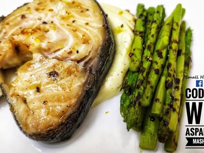 簡易篇｜慢煮鱈魚扒配蘆筍薯泥 (附影片)