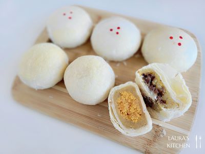 參考食譜 : 滷肉綠豆椪、金沙綠豆椪(月娘酥)