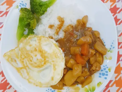 鑄鐵鍋咖哩雞肉飯