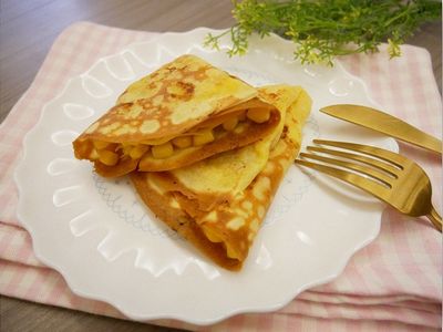 台式脆皮「玉米起士可麗餅」鹹鹹甜甜很美味