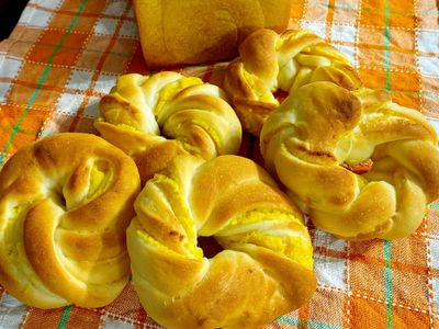 地瓜麻花捲麵包