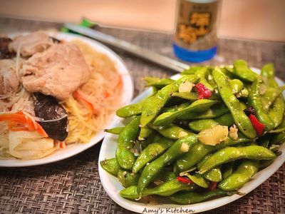 參考食譜 : 百元家常菜-涼拌毛豆