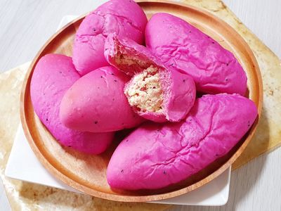 🔥超級軟嫩🔥偽地瓜/火龍果蘋果乳酪包