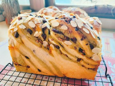 參考食譜 : 抹茶紅豆鮮奶吐司