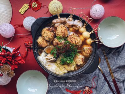 年菜分享｜清燉白菜獅子頭蛤蜊雪見鍋