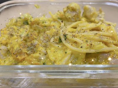 奶油南瓜雞肉義大利麵🎃