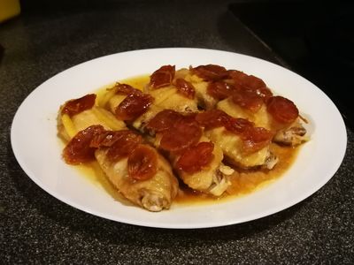 臘腸蒸雞翼