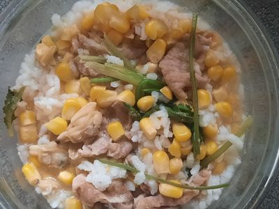 玉米肉片粥（電鍋版）