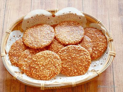 參考食譜 : 芝麻薄脆餅乾