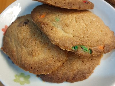 參考食譜 : m&m 巧克力豆軟餅乾(家常配方)