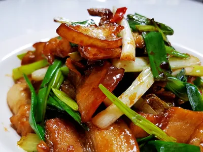 蔥爆豬五花肉