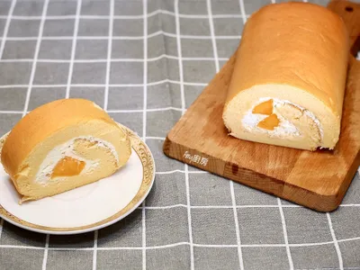 芒果生乳捲（燙麵法減糖配方）