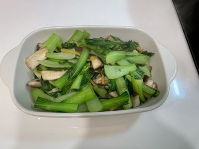 青江菜炒鮮菇