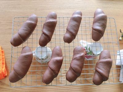 鬆軟的👉湯種巧克力餐包