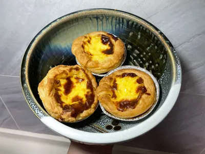 參考食譜 : 「超簡單」氣炸葡式蛋撻/蛋塔