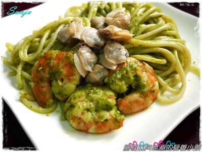 青醬蛤蜊義大利麵