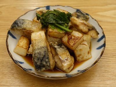 <釣魚迷日記>炸浸鯖魚大頭菜
