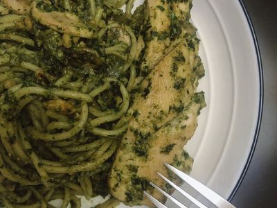 參考食譜 : 海陸青醬義大利麵