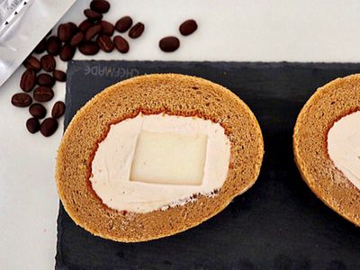 咖啡奶凍蛋糕卷☕口感豐富 奶凍超香滑♪