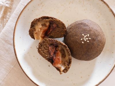 參考食譜 : 伯爵可可流心麻糬燕麥月餅