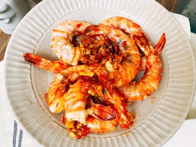 參考食譜 : 乾煎明蝦