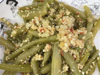 四季豆炒鹹蛋