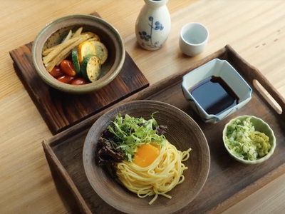 【低卡】薑黃冷麵佐溫泉蛋ft.三風製麵