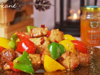 三彩豬里肌佐金棗果醬★okane