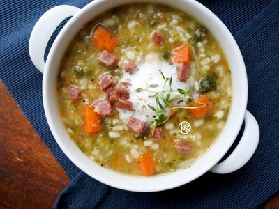 金華火腿扁豆蔬菜湯
