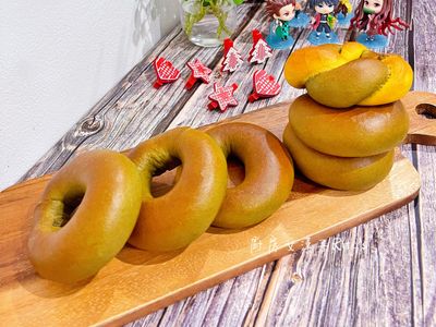 參考食譜 : 抹茶貝果