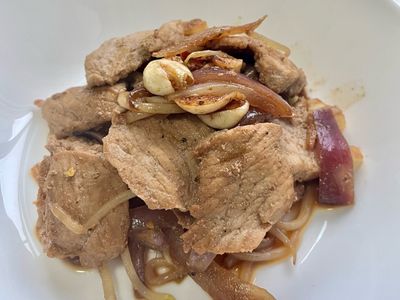 香蒜洋蔥炒肉片