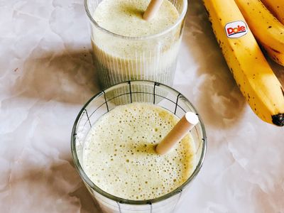 「健康甜品」香蕉抹茶奶昔
