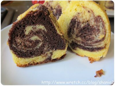 參考食譜 : 用鬆餅粉做 大理石磅蛋糕