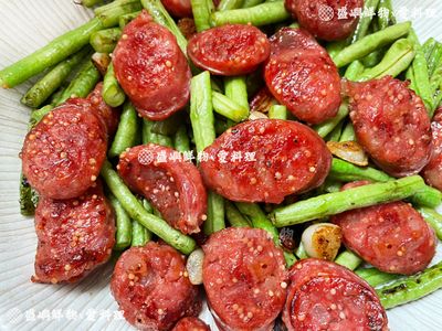 飛魚卵香腸炒四季豆