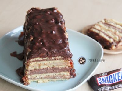 參考食譜 : 【肉桂打噴嚏】 士力架巧克力蛋糕(免烤箱料理)