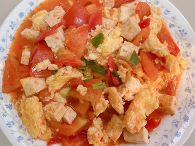 參考食譜 : 番茄豆腐炒蛋