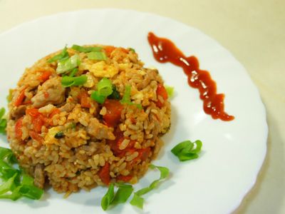 『今天我想來點』番茄肉絲蛋炒飯