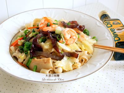 參考食譜 : [得意的ㄧ天橄欖油] 木須刀削麵