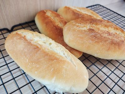 脆皮早餐麵包｜免揉麵包