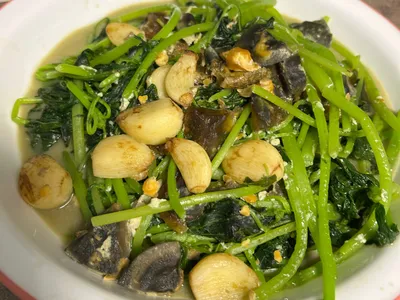 蒜子金銀蛋莧菜