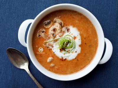 熱炒風紅椒蘑菇濃湯
