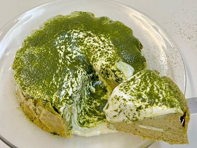參考食譜 : 低脂抹茶巴斯克乳酪蛋糕