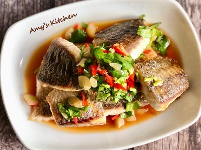 椒麻鱸魚排  / 家常菜