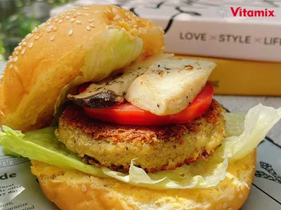 植物漢堡排｜Vitamix調理機