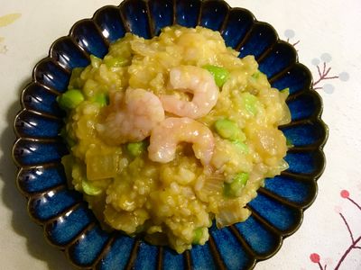 毛豆蝦仁燉飯