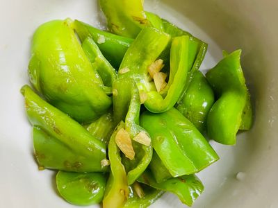 蒜炒青椒