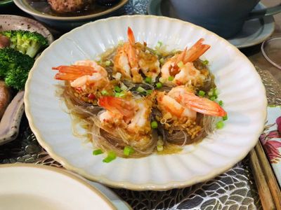 蒜泥蒸捲尾蝦